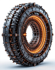 Naklejka premium Tokamak Fusion Reactor – The Future of Clean Energy