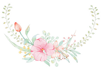 
Beautiful Pink Watercolor Bouquet