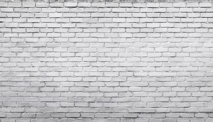 Fototapeta premium white old shabby brick wall wide panoramic texture light gray rough whitewashed brickwork panorama abstract rustic vintage background