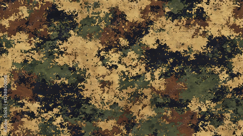 Poster camouflage pattern texture used by army personnel for concealment in various environments