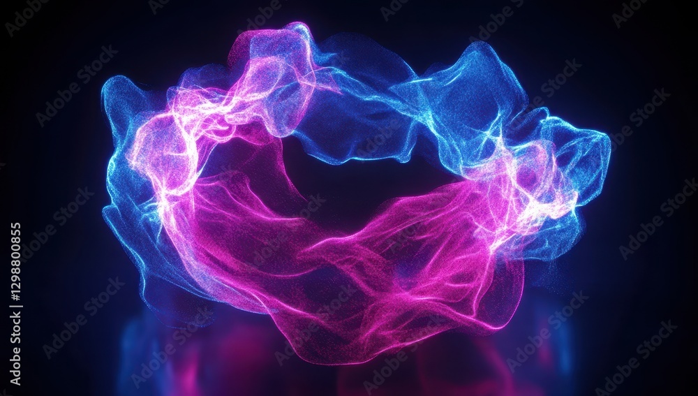 Poster stunning abstract background with colorful light waves in pink and blue creating an ethereal glow ef