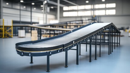Industrial Conveyor Belt in Modern Warehouse Environment