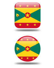 Obraz premium set 3d look flag of grenada.