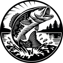 -a-large-mouth-bass-jumps-gracefully-out-of-the-wa (7).eps