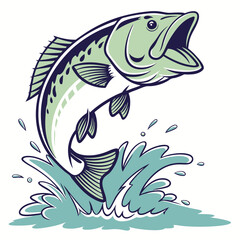 -a-large-mouth-bass-jumps-gracefully-out-of-the-wa (12).eps