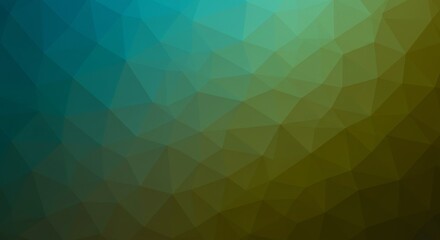 Obraz premium Abstract Teal Green Low Poly Background. AI Generated