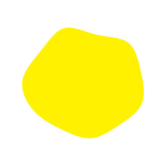 シンプルでおしゃれな黄色い抽象的な形 - 液体シェイプの背景や装飾の素材 - Blob