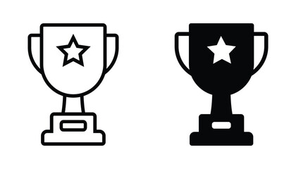 trophy icon vector. award cup vector sign. champion prize symbols. victory trophy icon. success, achievement trophy cup. trophy cup for mobile app, ui and website. vector illustration transparent bg