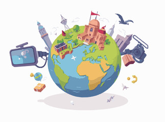 Fototapeta premium Virtual Reality Gaming World Exploration