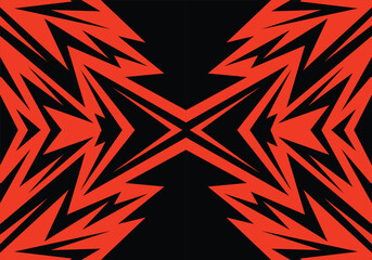 Abstract black Mix background with spikes and zigzag narrow line pattern work