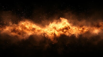Fototapeta premium Dynamic Explosion of Vibrant Powder Clouds Scatteri