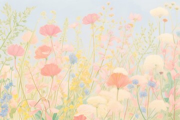 Obraz premium Summer meadow backgrounds outdoors painting.