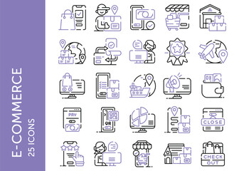 E-Commerce icon pack. Set icon design