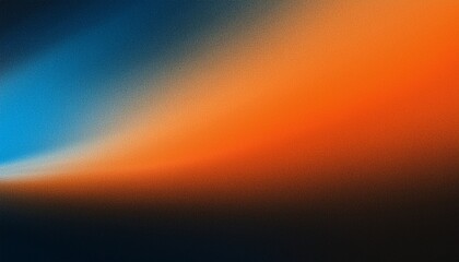 Fototapeta premium Color gradient background grainy orange blue black white noise texture abstract backdrop banner poster header cover design