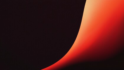 Abstract background grainy gradient red orange glowing shape, black backdrop banner poster header design, noise texture, copy space