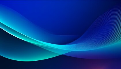 Obraz premium A vibrant, abstract gradient background with a smooth transition from deep blue to bright blue, with a soft green blend in between. 