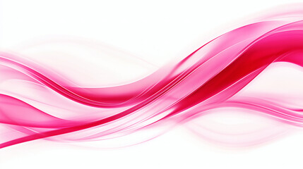Elegant pink waves flow gracefully across a white background, ideal for a modern and elegant design element or marketing materials