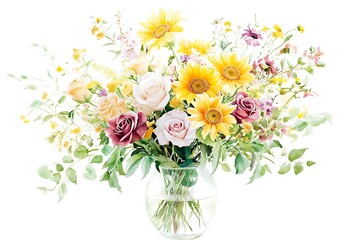 Beautiful Floral Bouquet in Vase