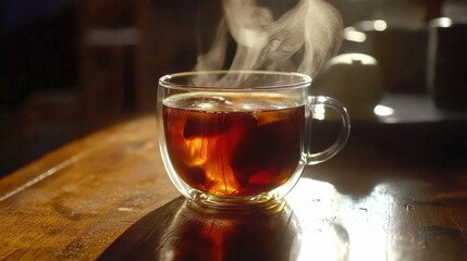 Freshly Brewed Coffee in Clear Mug