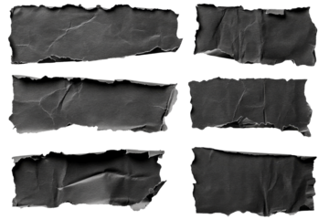 Torn black paper png background transparent texture for graphic design creative projects digital art