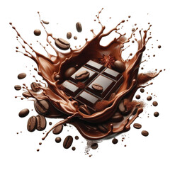 Fototapeta premium Chocolate splash vector