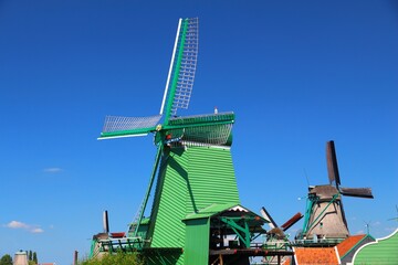 Windmill in Zaanse Schans, Netherlands