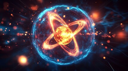 The tranquil essence of the peaceful atom  a symbol of harmony and balance in nature