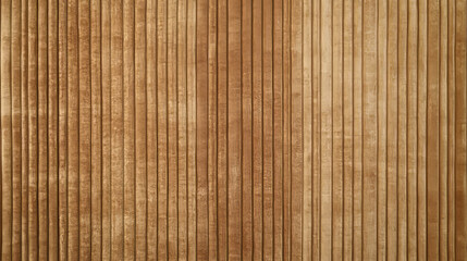 textured wooden panel with vertical lines creates warm and rustic appearance, ideal for interior design or architectural elements. natural wood grain adds depth and character to surface