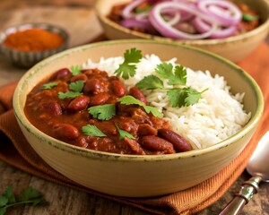 Delicious Rajma Chawal – Spiced Kidney Beans Curry with Rice | Indian Comfort Food