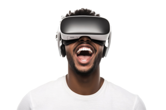 Exciting virtual reality experience home png background transparent environment joyful viewpoint