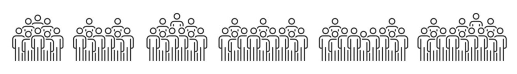 People Icons Line Work Group Team Business, People Vector Icon, Group Of People Icon, Team People Icon, Persons Symbol,