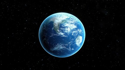 Obraz premium Glowing Earth with abstract network connections, symbolizing global connectivity and unity in a vast universe.