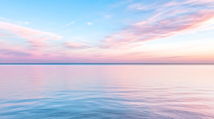 Obraz premium serene lake reflects beautiful purple sky at sunset