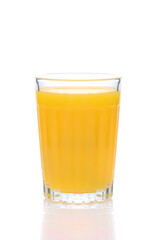 Tumbler Glass of Orange Juice isolated over white background