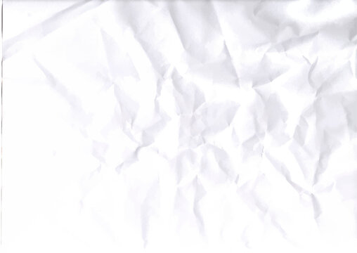 crumple paper, Scramble paper, scrambled paper. textured paper. white scramble page Simple and clean paper background. Texture overlay.  Vector. Graphic. 