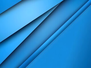 Abstract Blue Geometric Background Diagonal Lines Overlapping Layers Modern Design