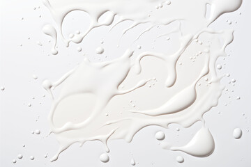Drops of white paint falling on friends is a work of art. on a white background generative ai