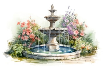 Naklejka premium Fountain architecture outdoors flower.
