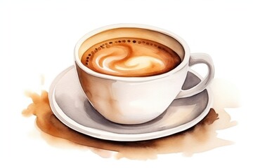 Fototapeta premium Coffee saucer latte drink.