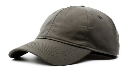 Fototapeta premium Gray baseball cap on white background (1)