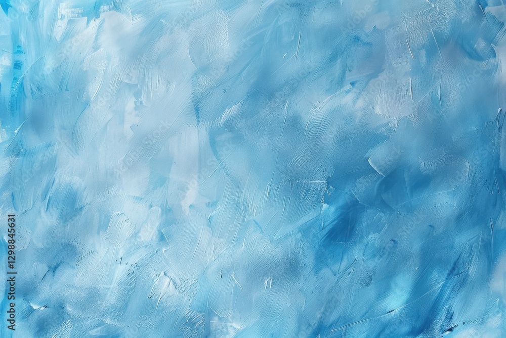 Poster light blue abstract painting with soft brush strokes creating a calm and serene atmosphere ideal for
