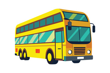a vector illustration of bus transportation on white background 
