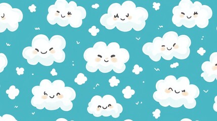 Cute clouds pattern background for children's design
