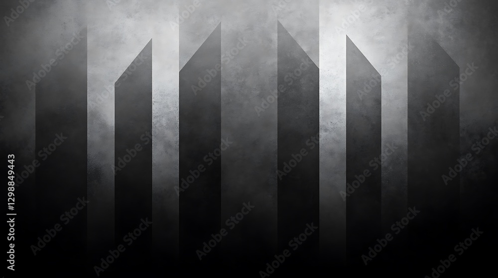 Poster abstract geometric ascendancy in gray scale graphic design backdrop moody and atmospheric look