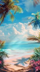 Funky beach shoreline outdoors tropical.