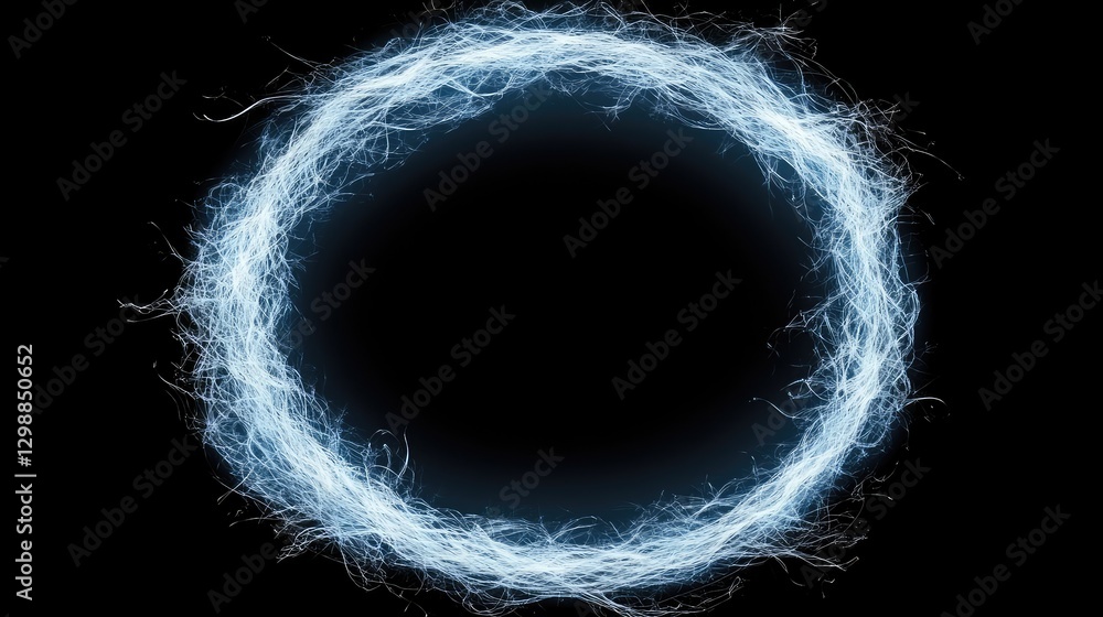Poster sparks fly actively in a circular pattern, illuminating the darkness with their bright and captivati