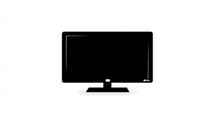 Fototapeta premium Flat Screen Monitor Silhouette