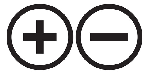 Obraz premium plus and minus signs