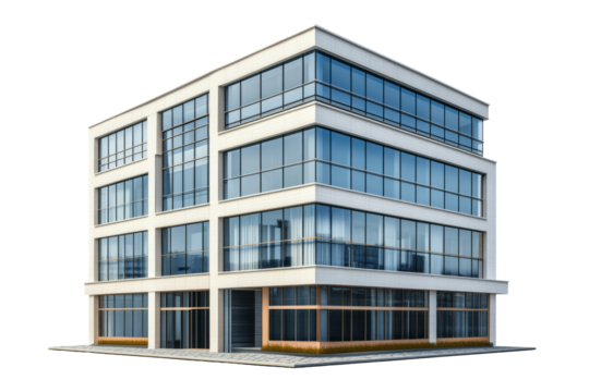 Modern office building png transparent background urban environment architectural concept