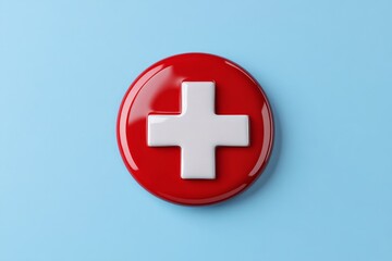 Fototapeta premium A modern, minimalist symbol representing patient care and nursing support